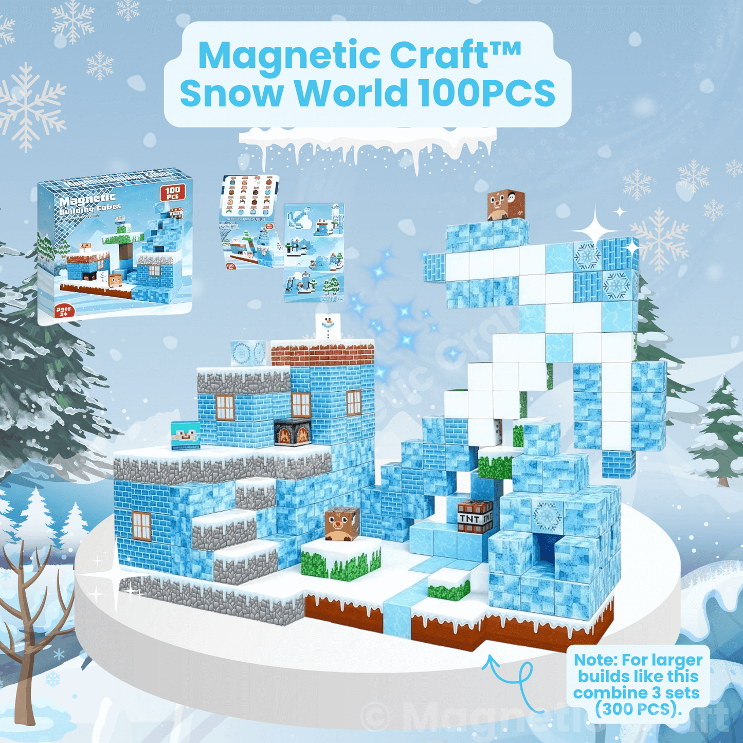 Magnetic Craft™ Snow World 100 PCS