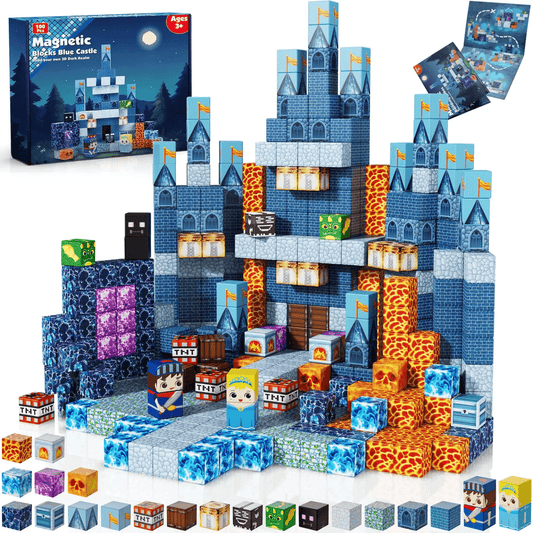 Magnetic Craft™ Blue Castle 100 PCS