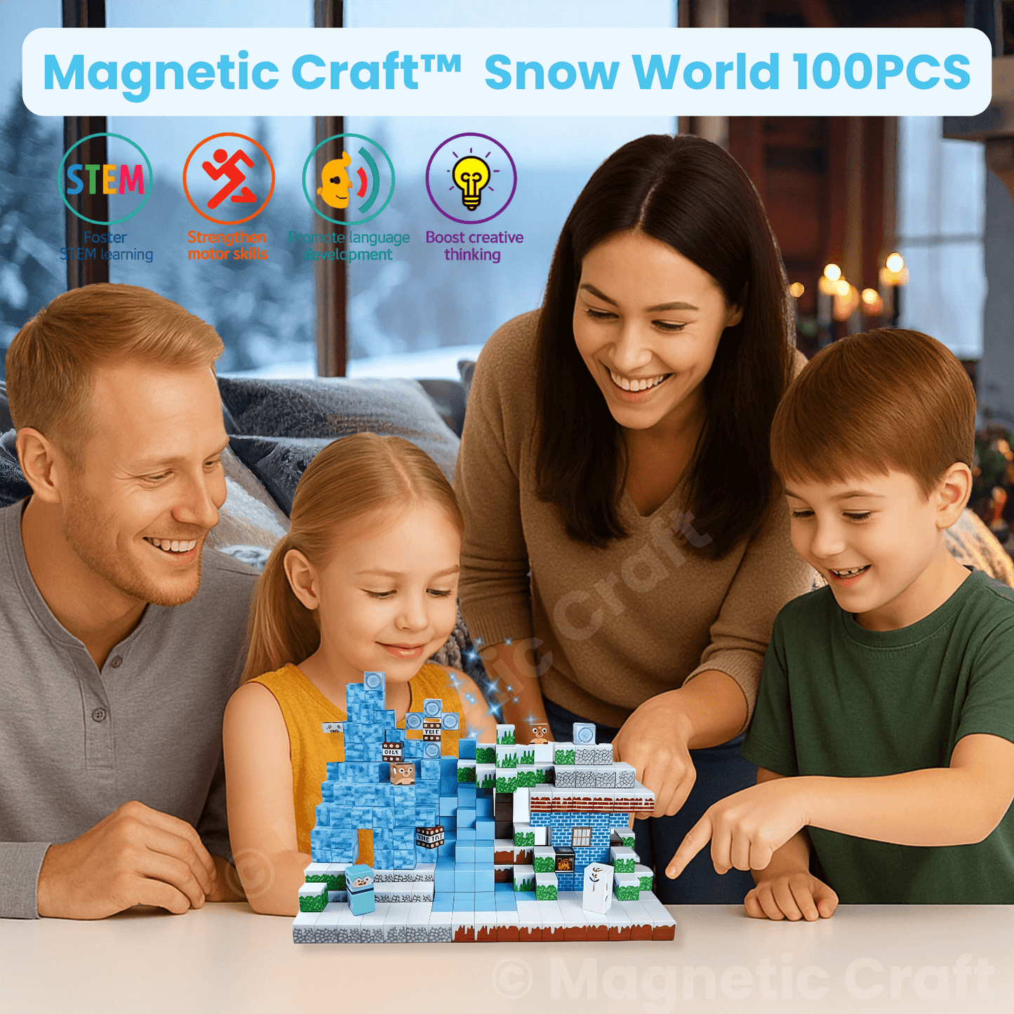 Magnetic Craft™ Snow World 100 PCS