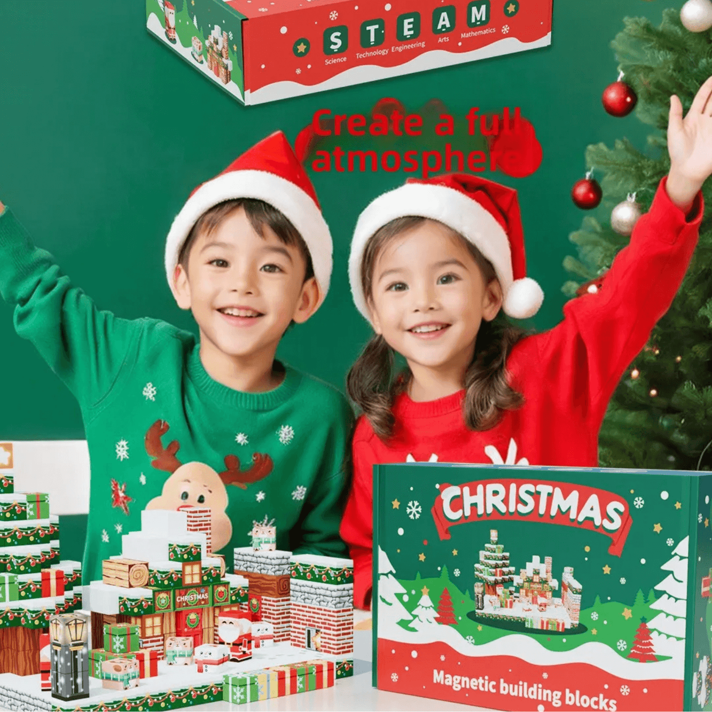 Magnetic Craft™ Christmas Cottage 300 PCS
