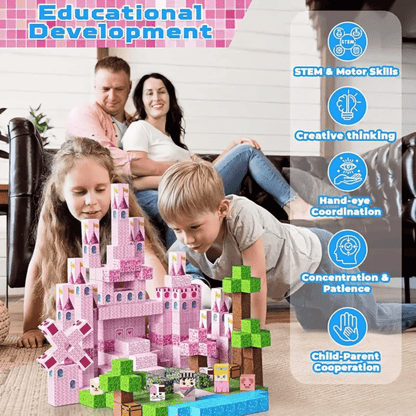 Magnetic Craft™ Pink Castle 100 PCS