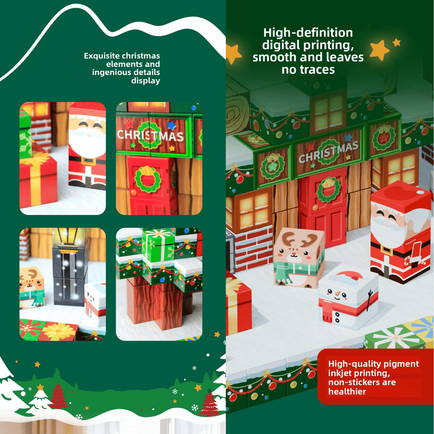Magnetic Craft™ Christmas Cottage 300 PCS
