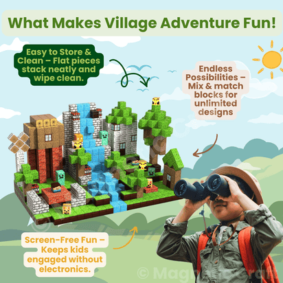 Magnetic Craft™ Village Adventure 100 PCS