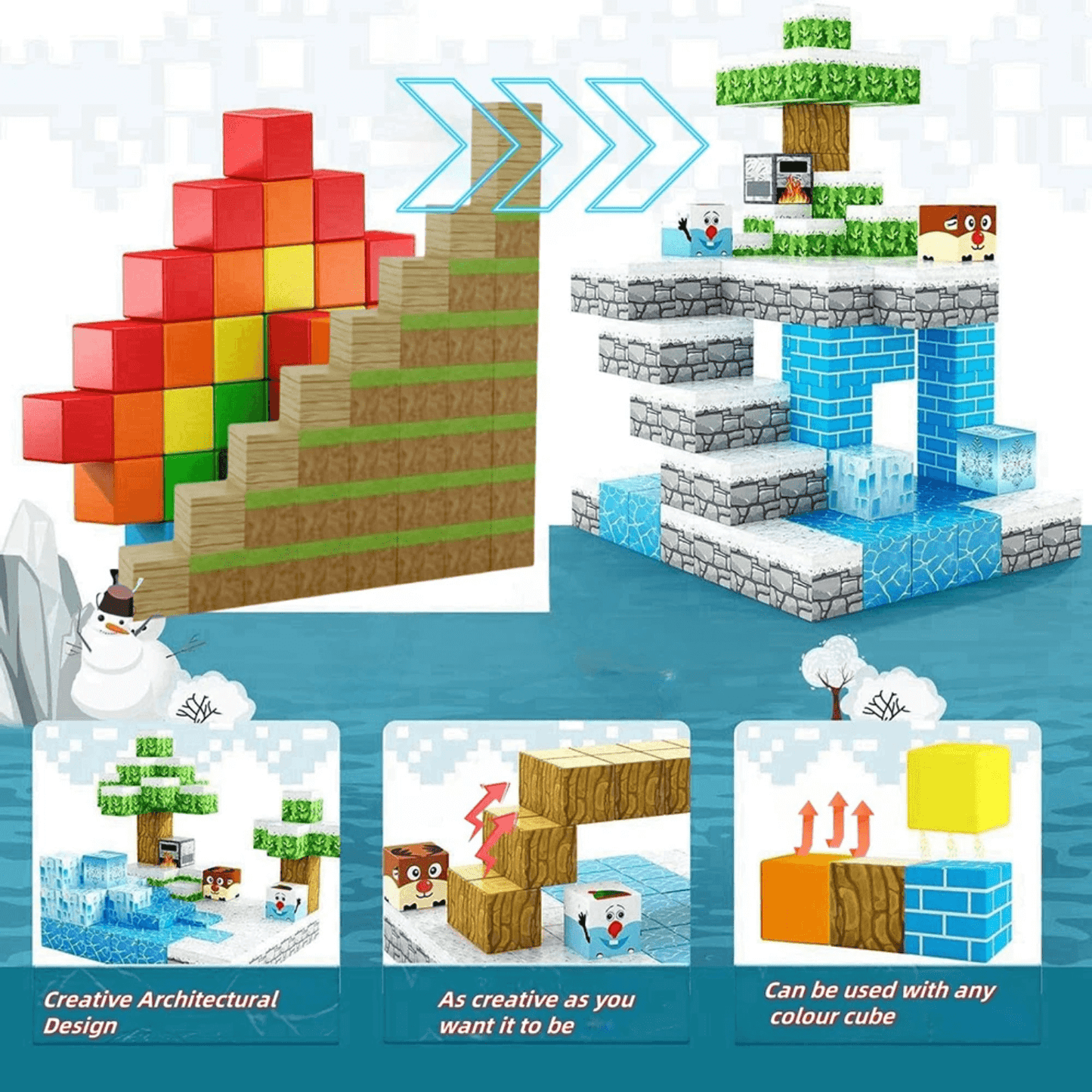 Magnetic Craft™ Snow World 100 PCS