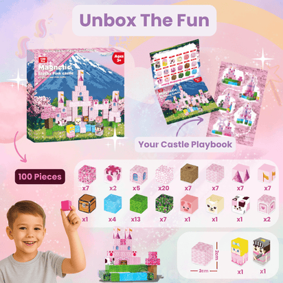 Magnetic Craft™ The Pink Castle 100 PCS