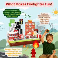 Magnetic Craft™ Fire Station World 100 PCS