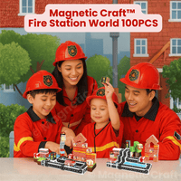 Magnetic Craft™ Fire Station World 100 PCS