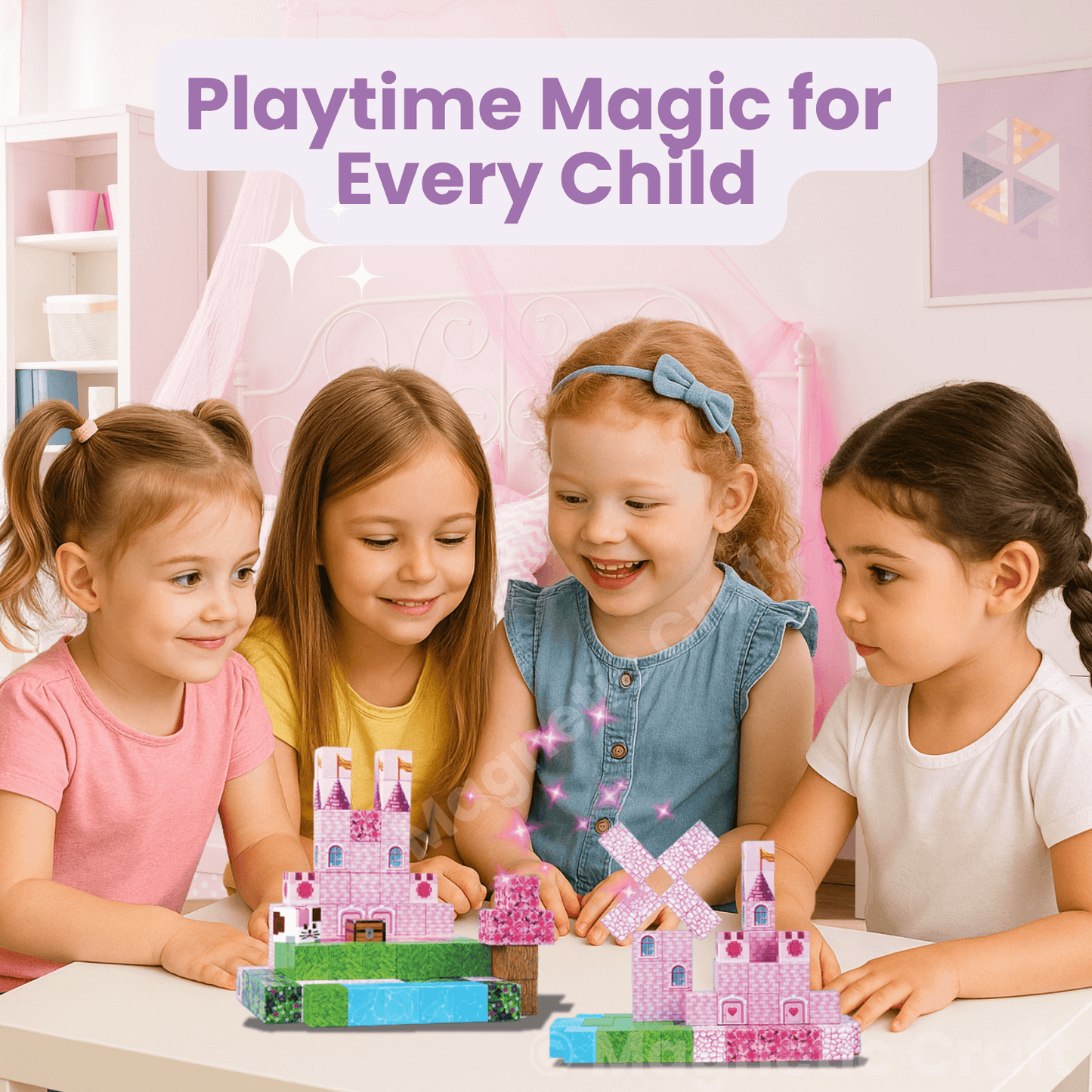 Magnetic Craft™ The Pink Castle 100 PCS