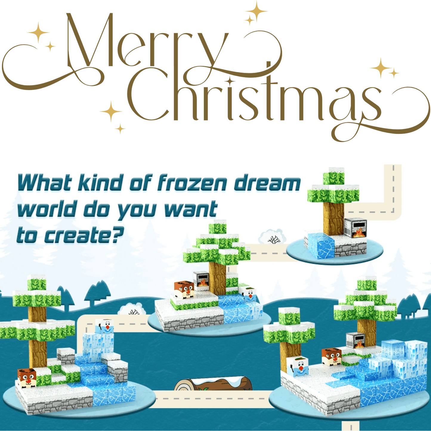 Magnetic Craft™ Snow World 100 PCS