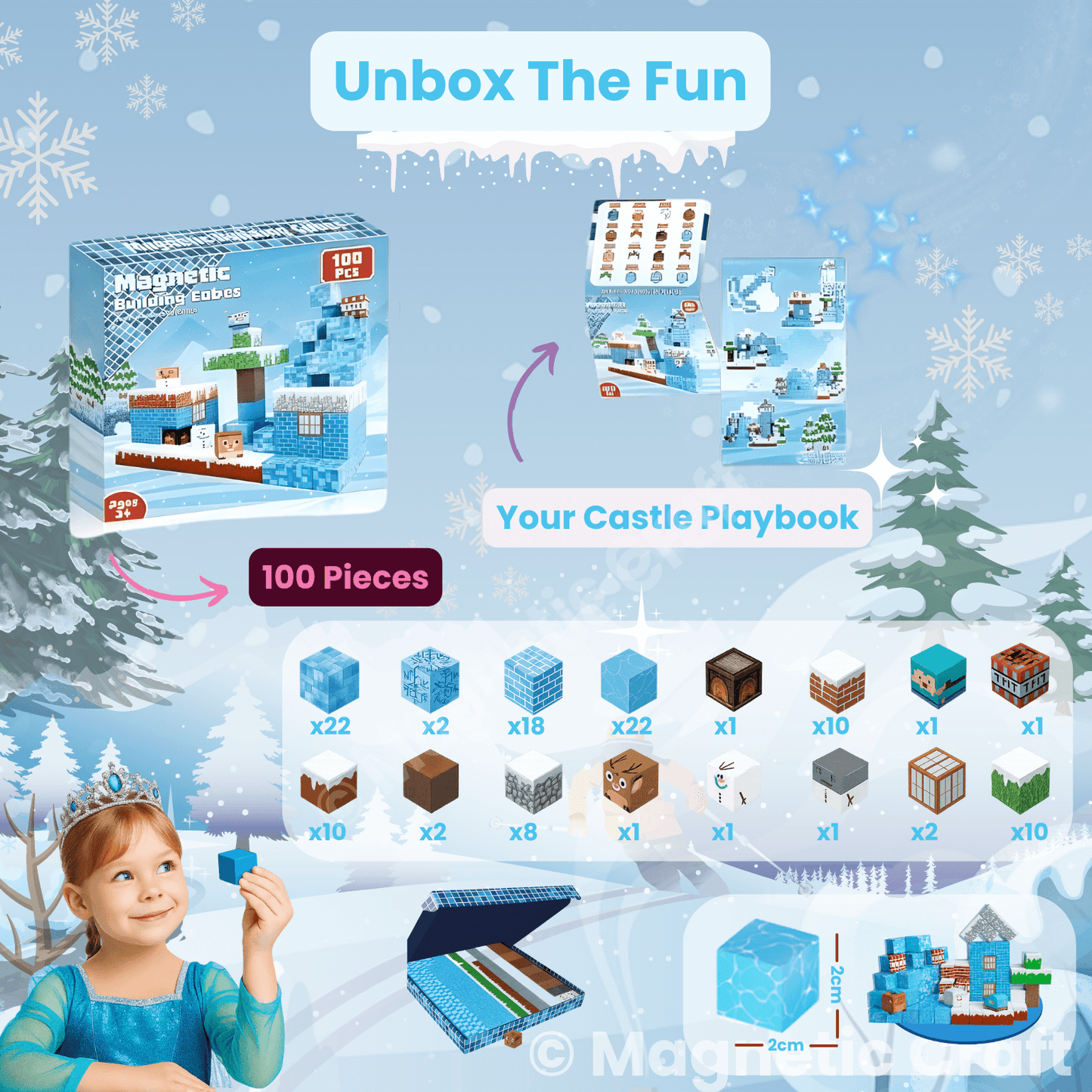 Magnetic Craft™ Snow World 100 PCS