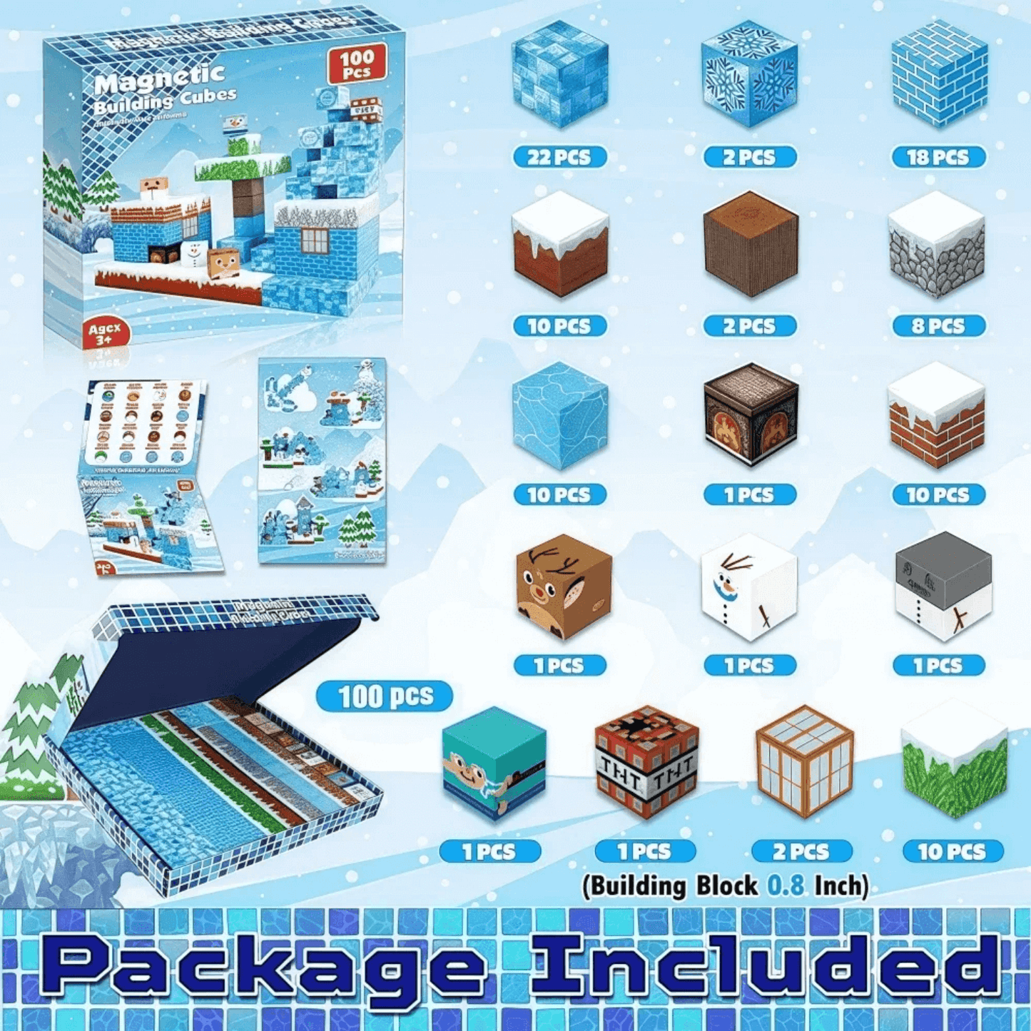 Magnetic Craft™ Frozen World 100 PCS