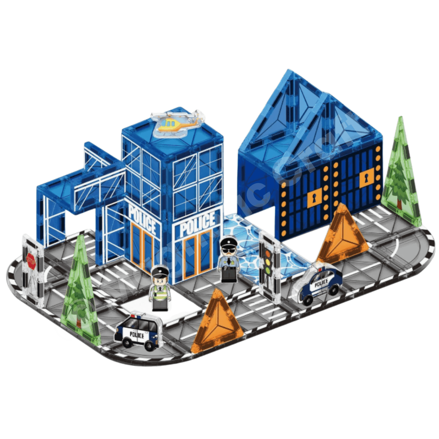 Police Station Magnetic Tiles