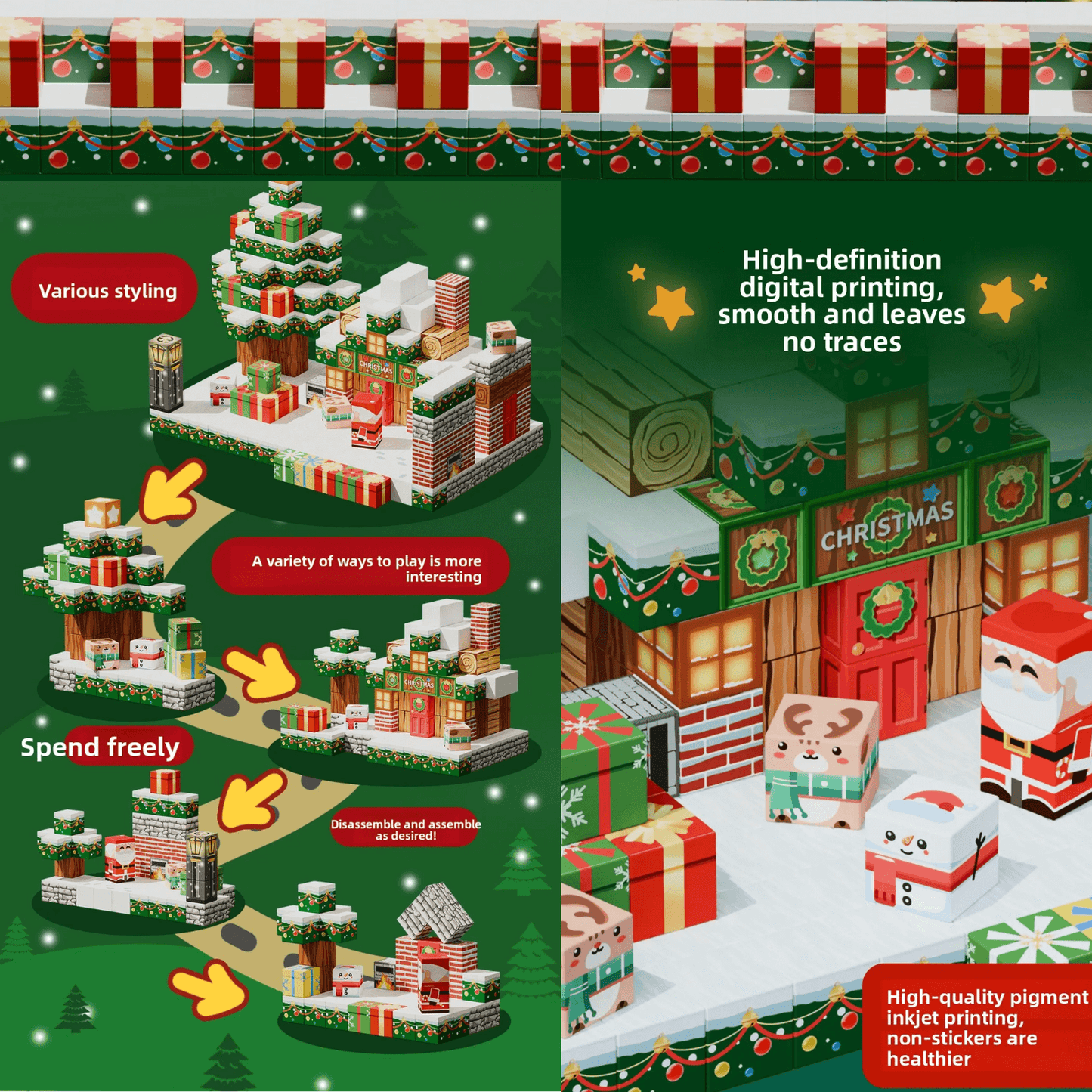 Magnetic Craft™ Christmas Cottage 300 PCS