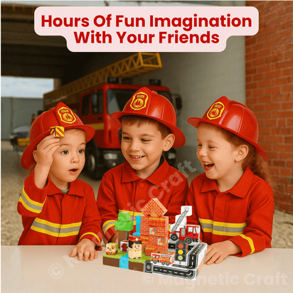 Magnetic Craft™ Fire Station World 100 PCS