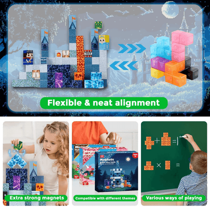 Magnetic Craft™ Blue Castle 100 PCS