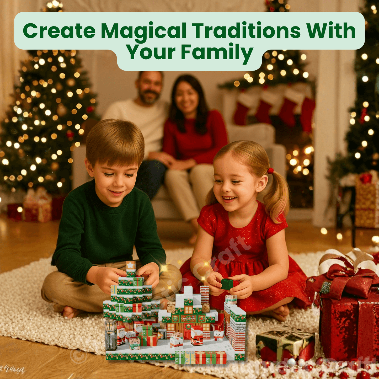 Magnetic Craft™ Christmas Cottage 300 PCS