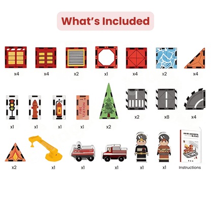 The Braves & Builders Bundle Magnetic Tiles