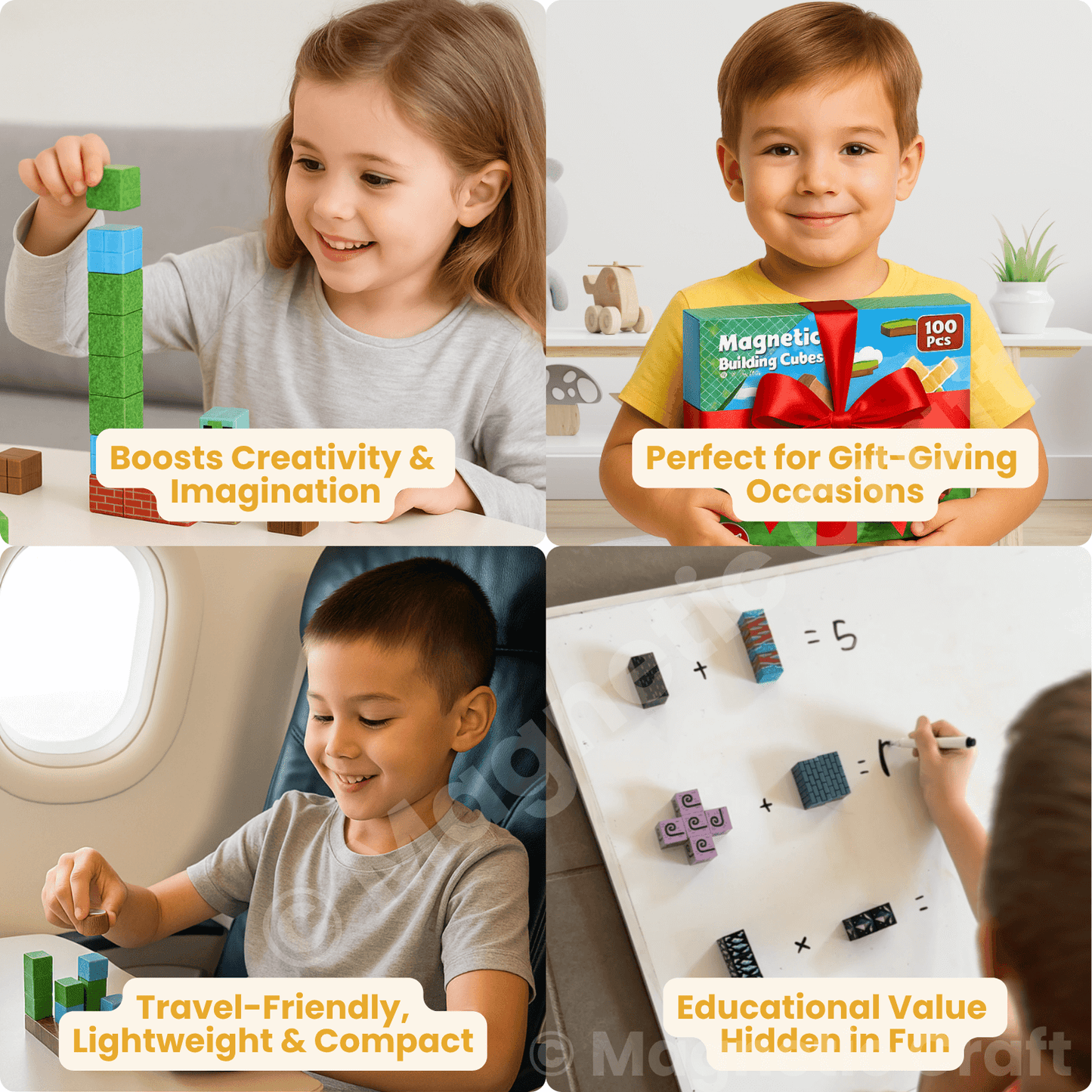 Magnetic Craft™ Construction World 100 PCS