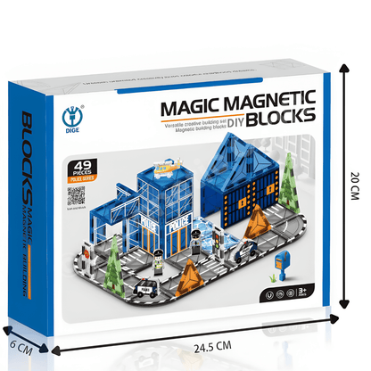 Police Station Magnetic Tiles