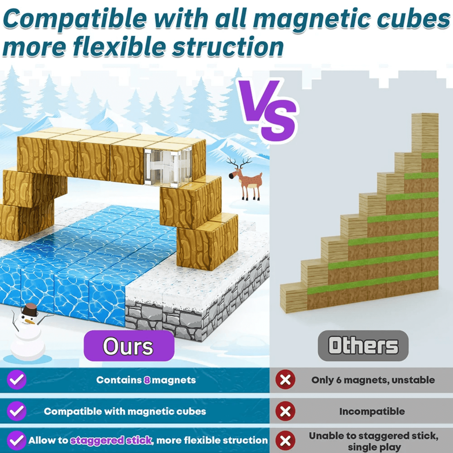 Magnetic Craft™ Snow World 100 PCS