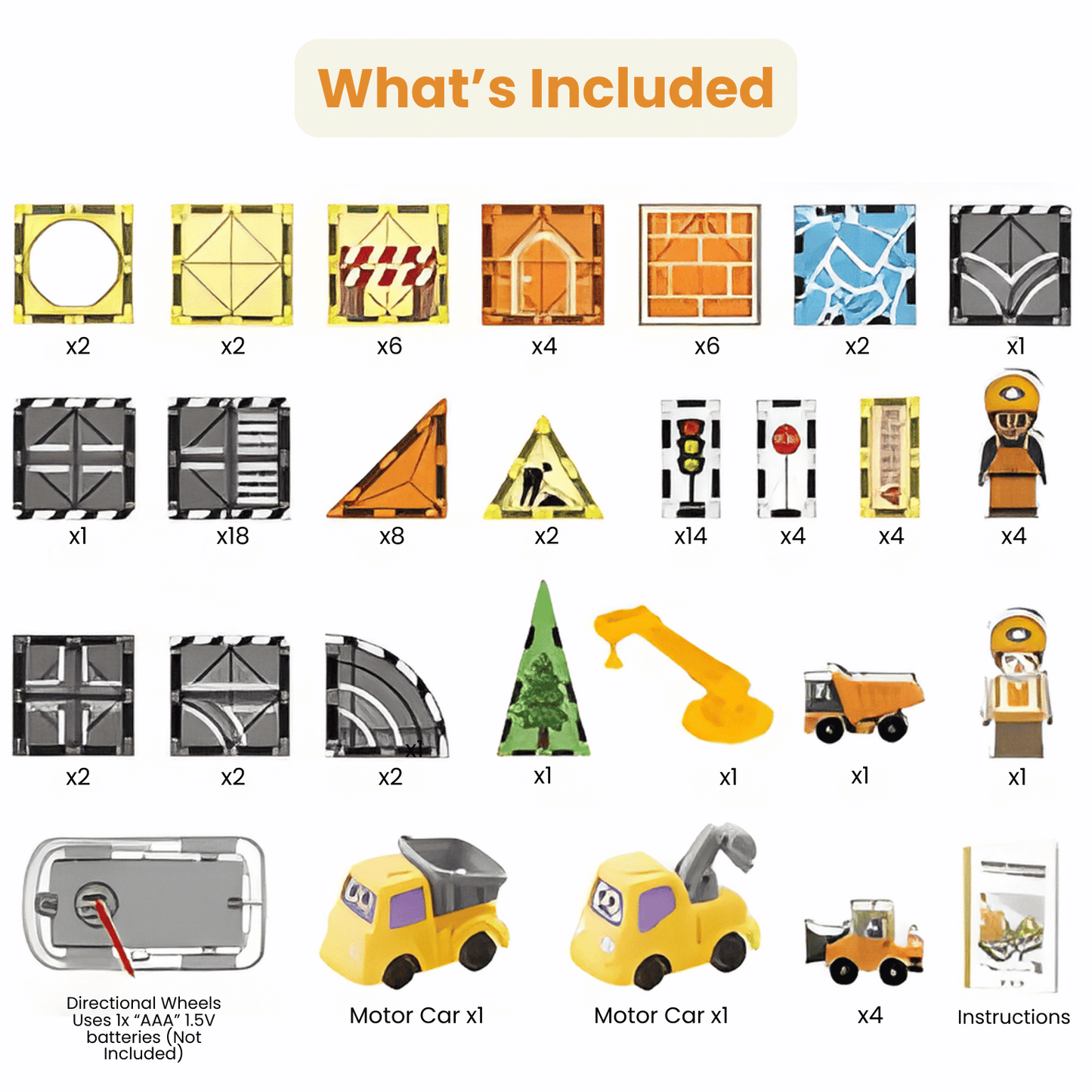 Construction World Magnetic Tiles