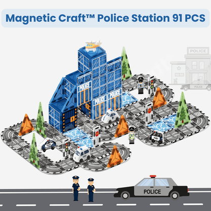 Police Station Magnetic Tiles