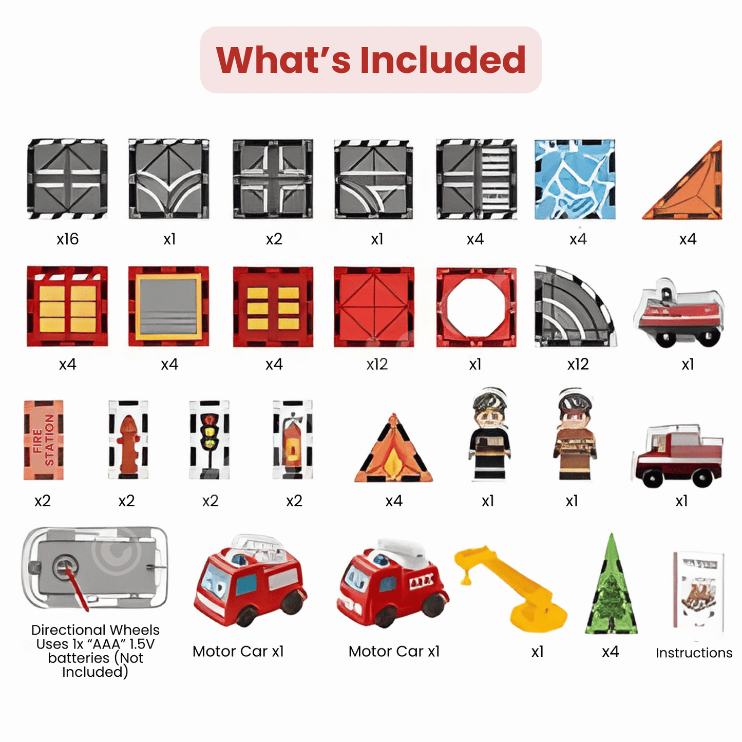 Fire Station Magnetic Tiles