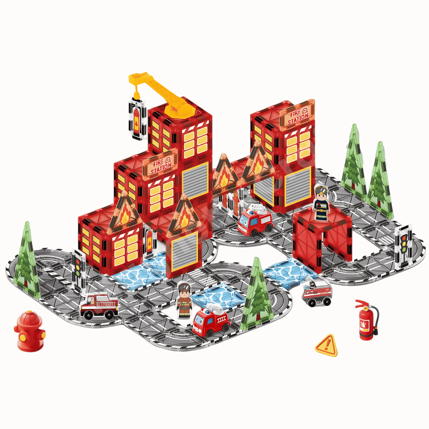 Fire Station Magnetic Tiles