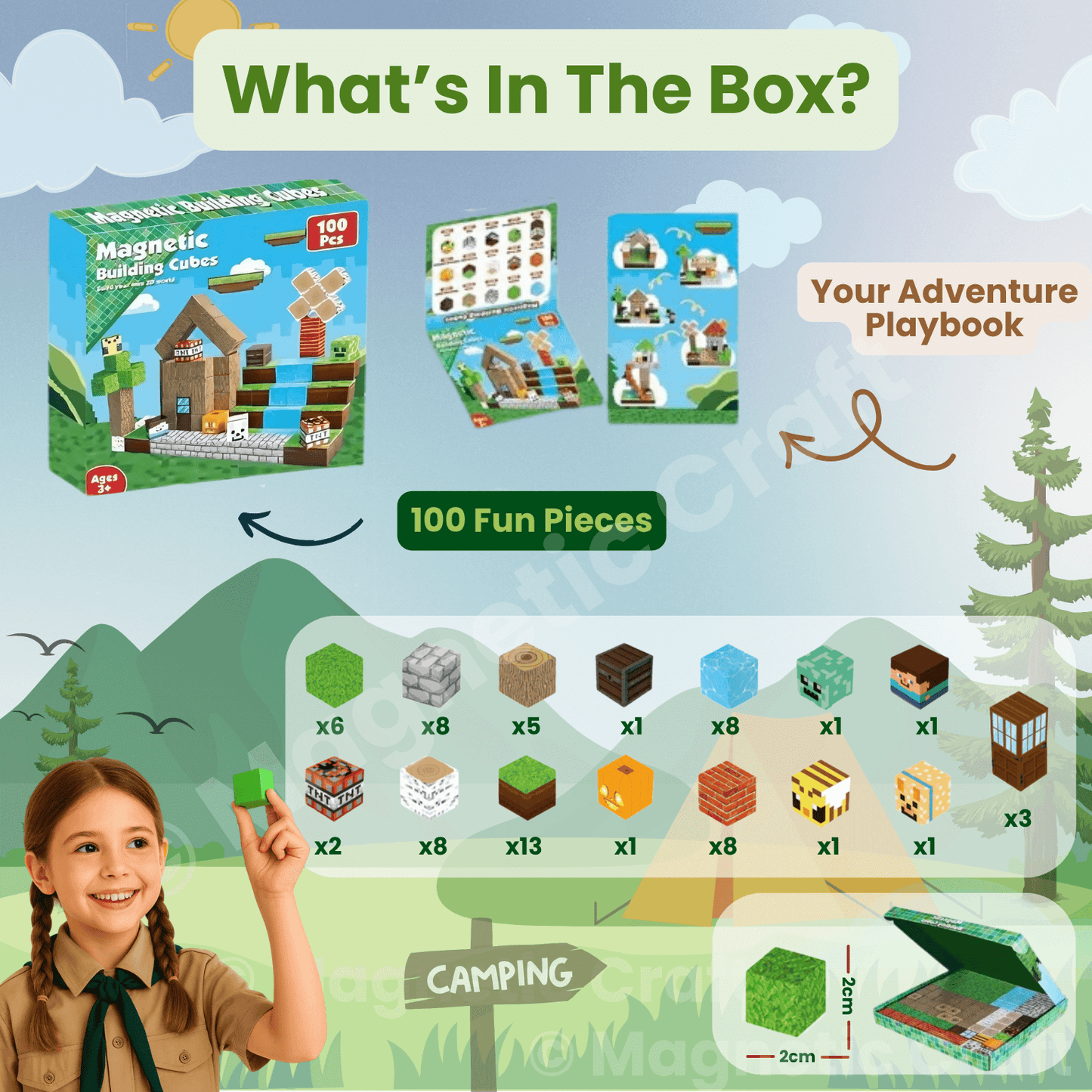 Magnetic Craft™ Village Adventure 100 PCS