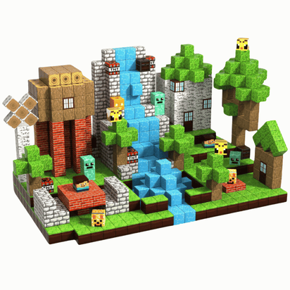 Magnetic Craft™ Village Adventure 100 PCS
