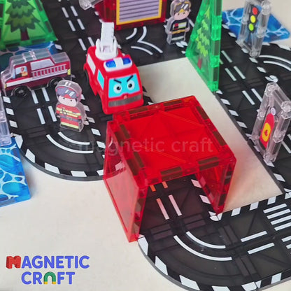 The Braves & Builders Bundle Magnetic Tiles