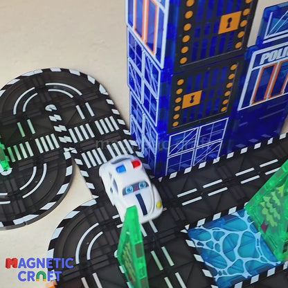 Police Station Magnetic Tiles