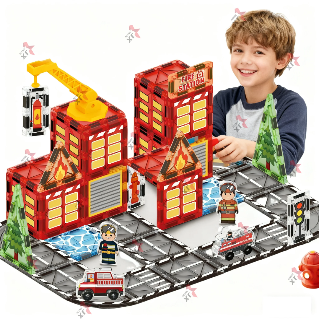 The Braves & Builders Bundle Magnetic Tiles