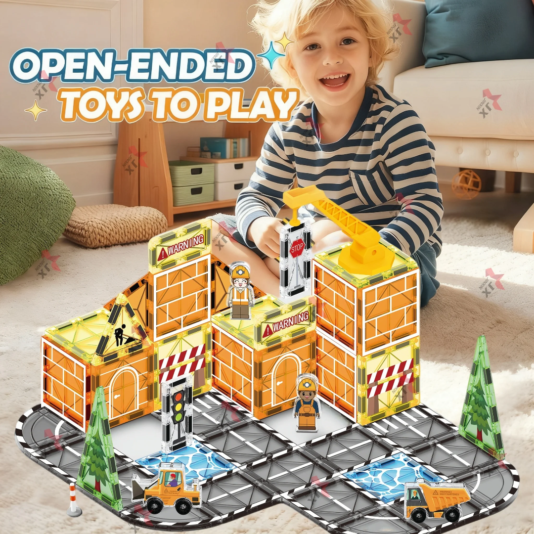 The Braves & Builders Bundle Magnetic Tiles