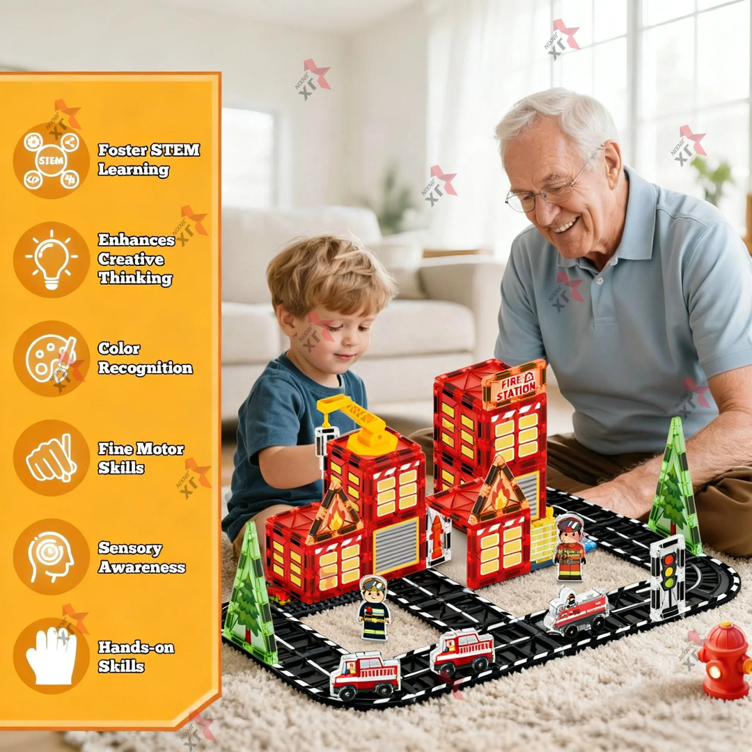 Fire Station Magnetic Tiles