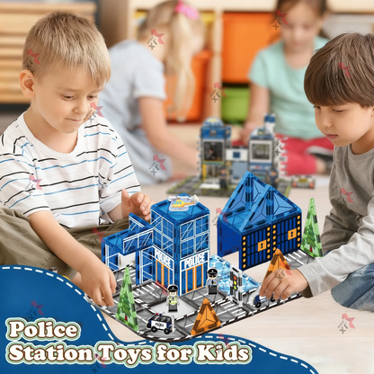 Police Station Magnetic Tiles